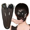 thumbnail image 2 of Happydeer Hair Bun Maker Floral Lazy Hair Curler Deft Bun Twister Long Hair Easy Fast Snap Roll Tool Women Girl Hair Styling Accessories, 2 of 13