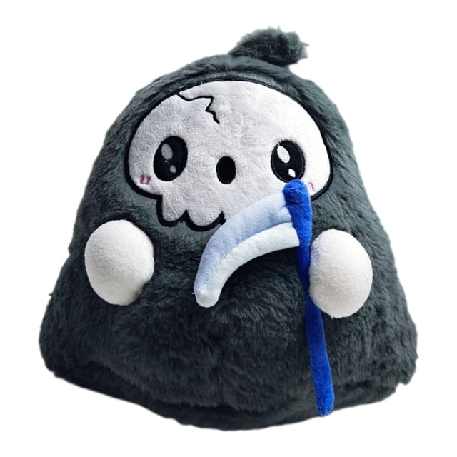 Juguete de peluche de Halloween que brilla en la oscuridad, accesorio de almohada decorativo, lindo y versátil para Parca