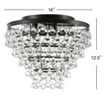 thumbnail image 3 of JONATHAN Y Toronto 16" Metal/Crystal LED Flush Mount, Oil Rubbed Bronze, JYL9030A, 3 of 7