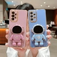 thumbnail image 2 of Compatible with Samsung Galaxy A53 Electroplated Case Women Girls Cute Plating Astronaut Hidden Stand Case Camera Lens Protection Soft Case for Samsung Galaxy A53 5G 6.5 inch (Purple), 2 of 7
