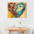 thumbnail image 3 of Nawypu  Love Heart Canvas Wall Art Beautiful Butterflies Painting Wall Art Romantic Love Heart Artwork Gift for Wife Women Anniversary Framed and Stretched Ready to Hang, 3 of 5