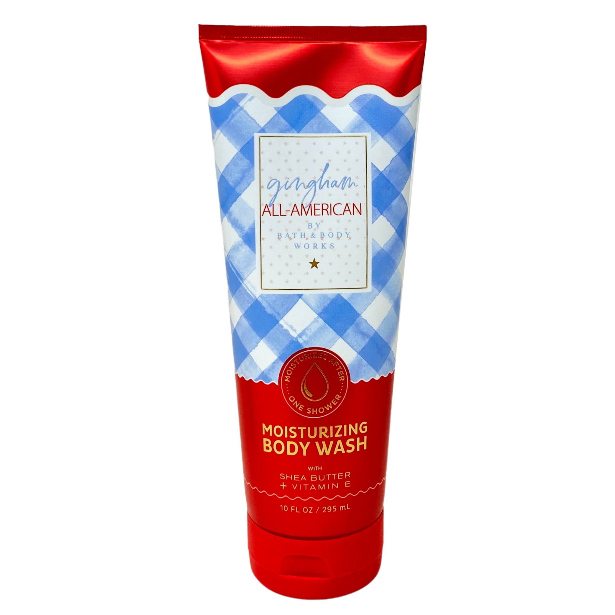 Bath & Body Works Gingham All-American Moisturizing Body Wash and Body Cream Duo Set with a Clay Baby Bar Soap - Full Size