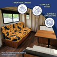 thumbnail image 5 of CHAQLIN RV Couch Covers Elastic Bottom Straps Washable, Compatible with Camper Travel Trailer RV Dinette Cushion Covers(Halloween Black Cat Pattern), 5 of 7
