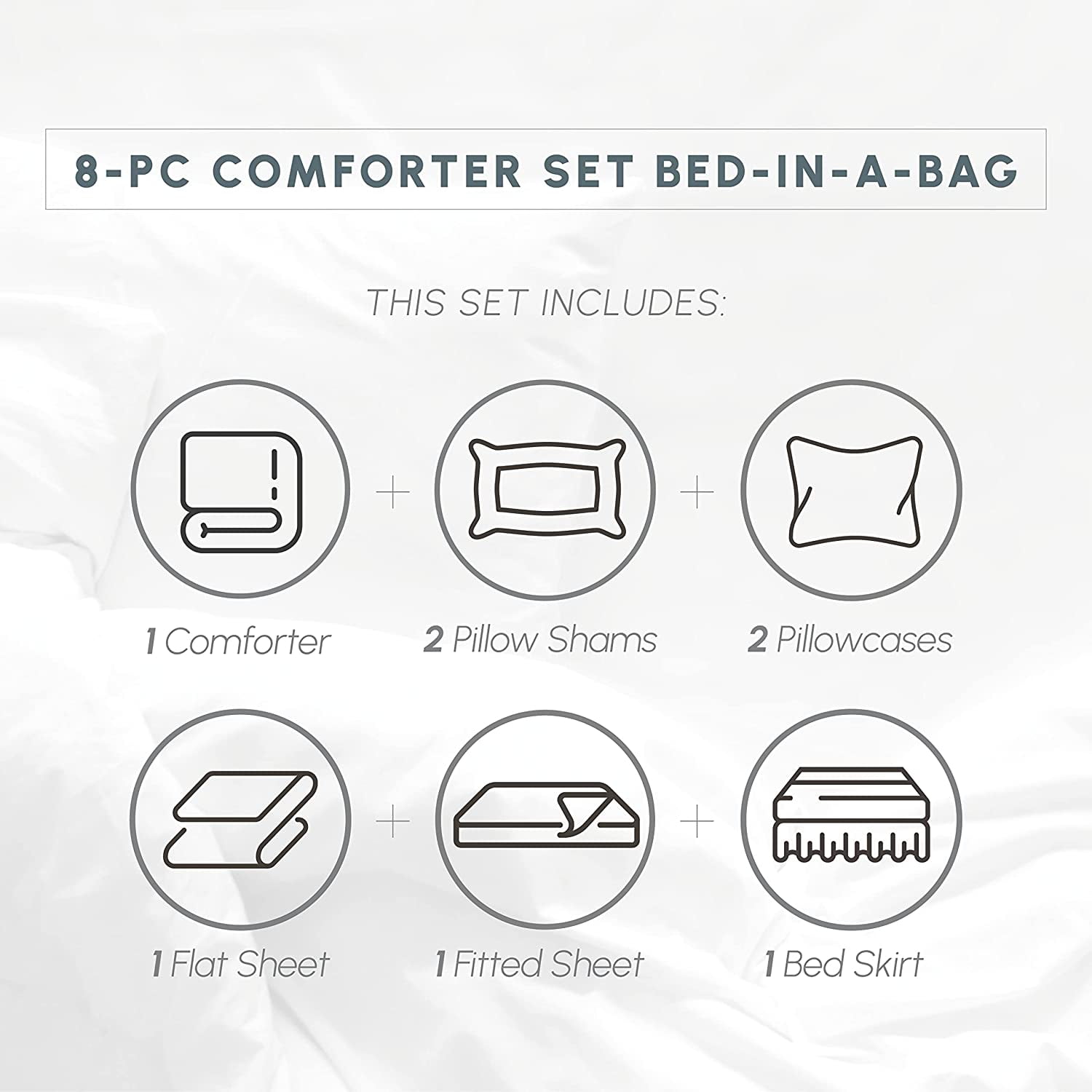 Elegant Comfort 8-Piece Pinch Pleated Comforter Set - All Season Bed in a Bag, Includes Smart Sheet Set, Bed Skirt, Comforter, Pillowcases & Shams, Twin/Twin XL, Khaki
