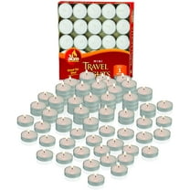 Ner Mitzvah, 1 Hour European Made Unscented Tealight Candles - White (50 Pack)