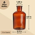 thumbnail image 5 of Farmlyn Creek 6 Pack Small Glass Vases for Centerpieces, Amber 7.5 oz Propagation Jars for Flowers, Table Centerpieces, Apothecary, Home Decor (2.8 x 5 in), 5 of 10