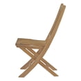 thumbnail image 4 of Modern Contemporary Urban Design Outdoor Patio Balcony Garden Furniture Side Dining Chair and Table Set, Wood, Natural, 4 of 9