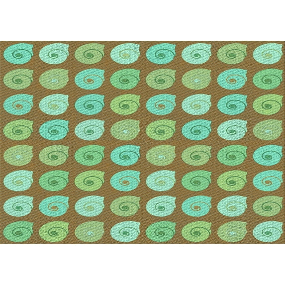 Ahgly Company Machine Washable Indoor Rectangle Transitional Algae Green Area Rugs, 8' x 10'