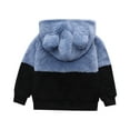 thumbnail image 3 of Toddler Fleece Hooded Pullover Sweatshirt with Bear Ear Design Soft Plush Long Sleeve Top for Boys and Girls Comfortable Casual Wear, 3 of 3