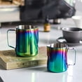 thumbnail image 5 of Rainbow Colored Stainless Steel Espresso Coffee Milk Frothing Jug, 5 of 5