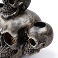 thumbnail image 3 of Candelabro decorativo creativo para Halloween, modelo de adorno de cabeza de calavera de resina, esqueleto, 1 ud., 3 of 3