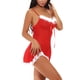 thumbnail image 2 of Body sexy para mujer, mono con temática navideña, lencería de encaje con correa para niña, L Methold XX000044-03, 2 of 7