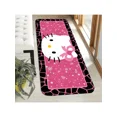 thumbnail image 3 of Sanrio Hello Kitty Asymmetrical Door Mat, Cute Cartoon Shaped Accent Rug for Bedroom & Office, Soft Polyester Decorative Floor Carpet for Living Room, Kawaii Room Decor, Pink, 3 of 9
