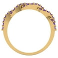 thumbnail image 5 of 0.495 ctw Wedding Band for Women - 18K yellow Gold Natural Amethyst Stackable Eternity Ring, 5 of 6