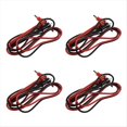 thumbnail image 1 of 4 Pair 4mm Banana Plug Multimeters Meter Probe Test Lead 26 Inch Long,4 Pair x Multimeters Probe Lead,Black & Red, 1 of 4