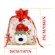thumbnail image 2 of Bolso de regalo navideño para Papá Noel con cordón - Bolso de caramelos de lino rojo de 20x25 cm para regalos y decoración navideña, 2 of 2