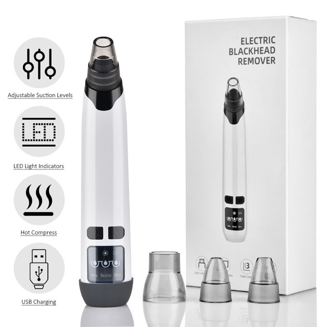 Beauty Electric Blackhead Remover Limpiador facial Punto negro Succión al vacío Black Head Dots Remover Extractor Cuidado de la piel Herramientas Tan Jianjun unisex