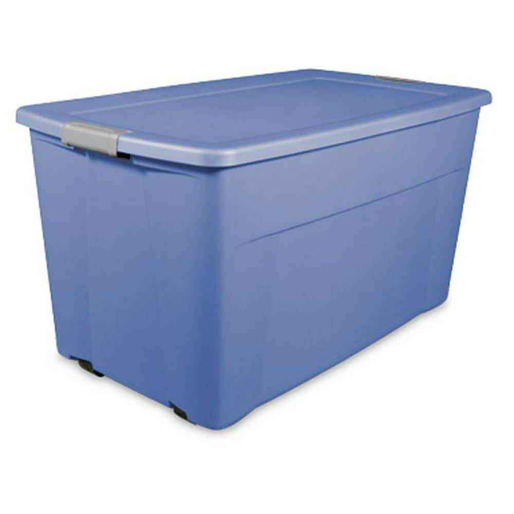 Sterilite 45 Gallon Wheeled Portable Latching Storage Tote Box, Gray