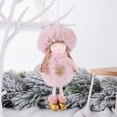 thumbnail image 4 of Bearachild Adornos navideños para el hogar 2021 muñeco de Ángel de Navidad adorno de árbol de Navidad guirnalda elfo Deco Navidad regalos de Kits de decoración para fiestas Rosado, 4 of 6