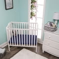 thumbnail image 4 of Everyday Kids 2 Pack Portable Crib Sheet - Grey/Navy, 4 of 10