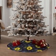 thumbnail image 4 of Rateoe Sunflowers Pattern Christmas Tree Skirt with Ties , Christmas Tree Decorations, Farmhouse Christmas Decor Xmas Holiday Decorations-30", 4 of 6