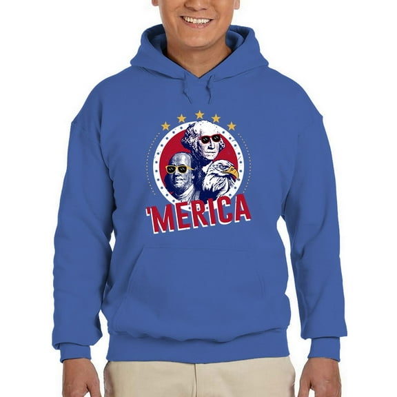 merica Slogan Hoodie Men -GoatDeals Designs, Male XX-Large