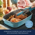 thumbnail image 5 of Rachael Ray NITRO 9"x13" Cast Iron Roasting Pan, Agave Blue, 5 of 9