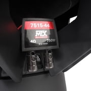 MTX TERMINATOR 1000-Watt RMS 1Ω Mono Block Class D Amplifier and Two MTX Audio 7515-44 75-Series 15 750W RMS Dual 4-Ohm Subwoofer