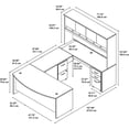 thumbnail image 6 of Bush Furniture Series C 72 in. Bow Front U Shaped Desk with Hutch, 6 of 7