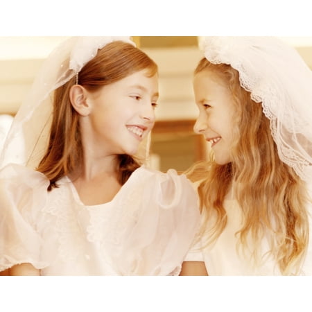 Two Girls Share Smiles Poster Print by Con Tanasiuk  Design (Best Cover Pic For Girl)