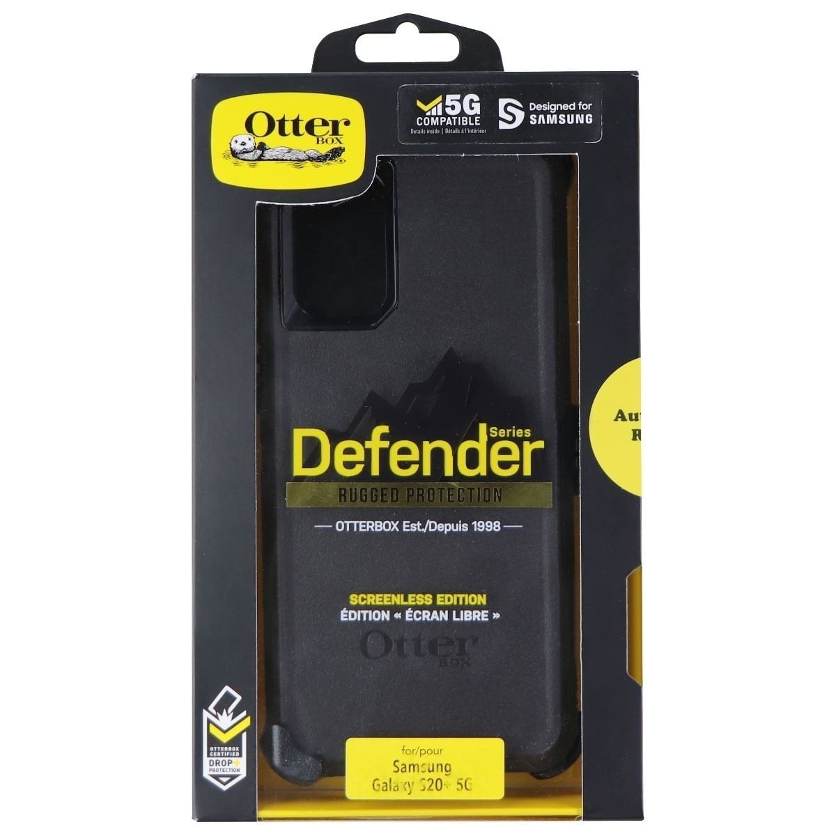 OtterBox Defender Carrying Case (Holster) Samsung Galaxy S20+ Smartphone - Black