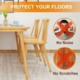 thumbnail image 6 of 24 Pcs Chair Leg Floor Protectors for Hardwood Floors Silicone Covers to Protect Wood Tile Floors Scratches Felt Pads Furniture Leg Caps No Noise (Fit:0.5"-0.89"), 6 of 12
