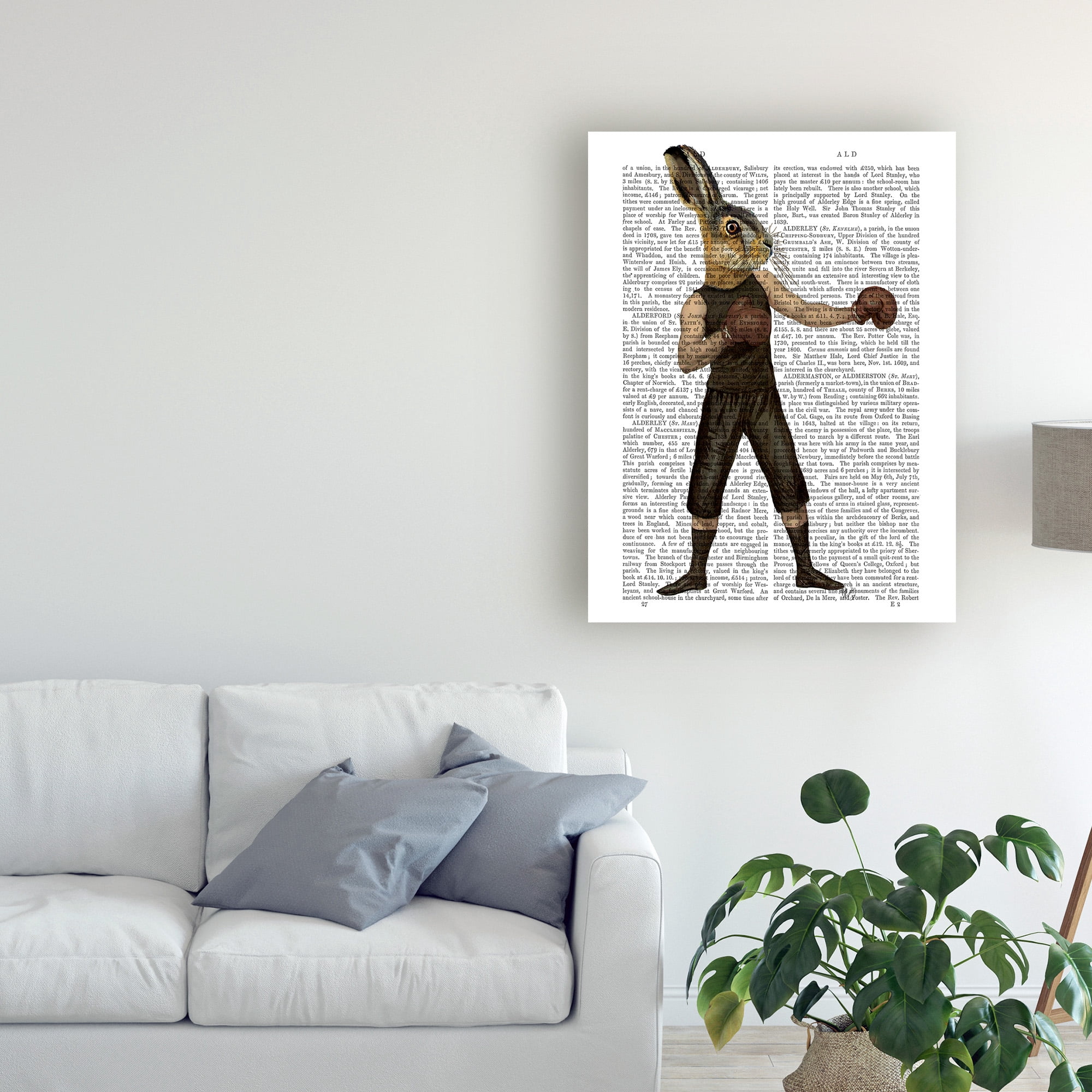 Trademark Fine Art 'Boxing Hare Gloves' Canvas Art by Fab Funky