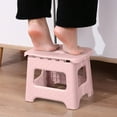 thumbnail image 4 of Fufafayo under $5 Folding Step Stool Compact Plastic Foldable Step Stool for Bedroom, Bathroom, Kitchen, Living Room Travel Camping, 4 of 6