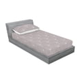 thumbnail image 2 of Ambesonne Art Deco Fitted Sheet & Pillow Sham Set, Neutral Classic Scales, Twin, Warm Taupe and White, 2 of 2