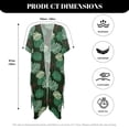 thumbnail image 6 of HELLHERO Monstera Leaf Print Bathing Suit Cover Up High Quality Fabrics Vacation Vibe Free Size Long Kimono Swimsuit Cover Up for Women, 6 of 6