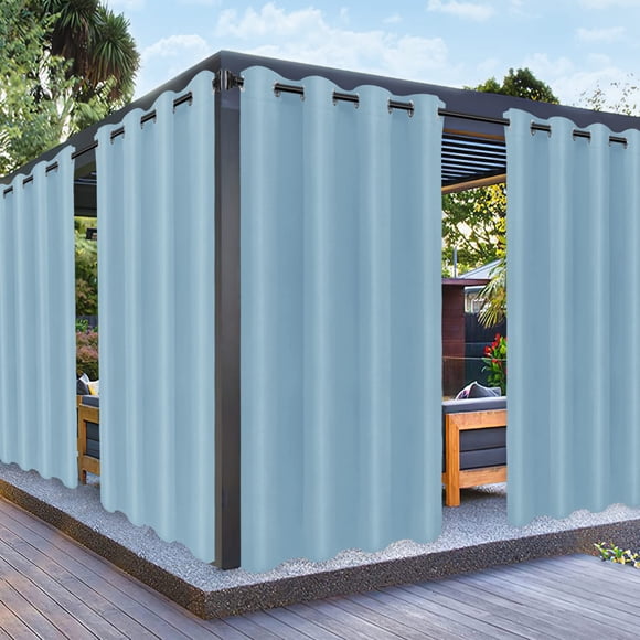 Cortinas para Exterior PureFit Impermeables 1 Panel 132x241 cm Azul Cielo