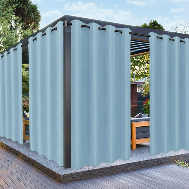Cortinas para Exterior PureFit Impermeables 1 Panel 132x241 cm Azul Cielo