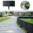 thumbnail image 2 of Garden Landscape Edging Border, Black Wood Grain Fence for Lawn Pathway Flower Bed, 2 of 6