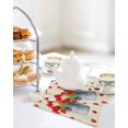 thumbnail image 4 of Red Tulip Flowers Kitchen Dish Towels for Drying Dishes Set of 2, Spring Floral Vintage Drum Country Yellow Waffle Weave Microfiber Hand Tea Bathroom Towels Quick Dry & Absorbent Towel 12x12, 4 of 7