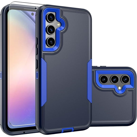 for Samsung Galaxy A54 5G Case,[10 FT Military Grade Drop Protection] [Screen Protector] Shockproof Protective Cover for Galaxy A54 5G (Navy DarkBlue)