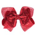 thumbnail image 1 of Xansema Lazos para el cabello para niñas, 8 pulgadas, lentejuelas, lazos grandes, pinza para el cabello de cocodrilo, pasadores para el cabello, accesorios para mujeres, adolescentes, niñas y niños (r, 1 of 1