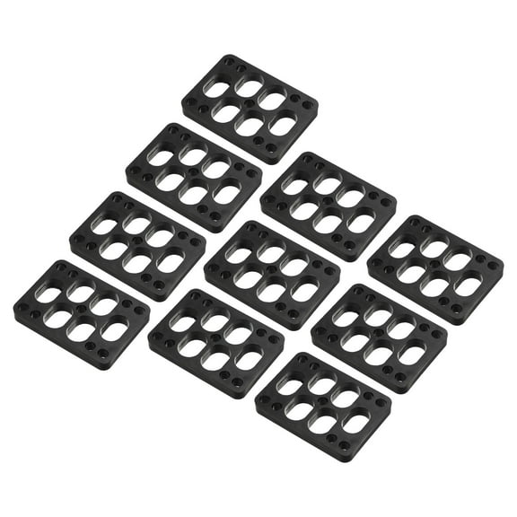 Uxcell 3/8"(9mm) Skateboard Riser Pads, 10Pcs Plastic Skateboard Angle Wedge Shock Pads, Black