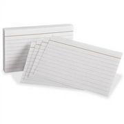 Oxford Ruled Index Cards, 3" x 5", White, 300 Per Pack