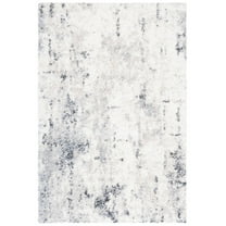 SAFAVIEH Berber Basil Abstract Shag Area Rug, 4'5" x 6'5", Ivory/Grey