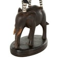 thumbnail image 5 of 6" x 21" Black Polystone Stacked Safari Animals Sculpture with Round Base, by DecMode, 5 of 9