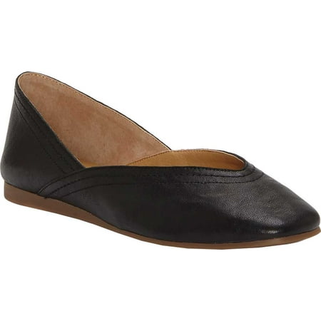 

Women s Lucky Brand Alba Flat Black Oyster Leather 8 M