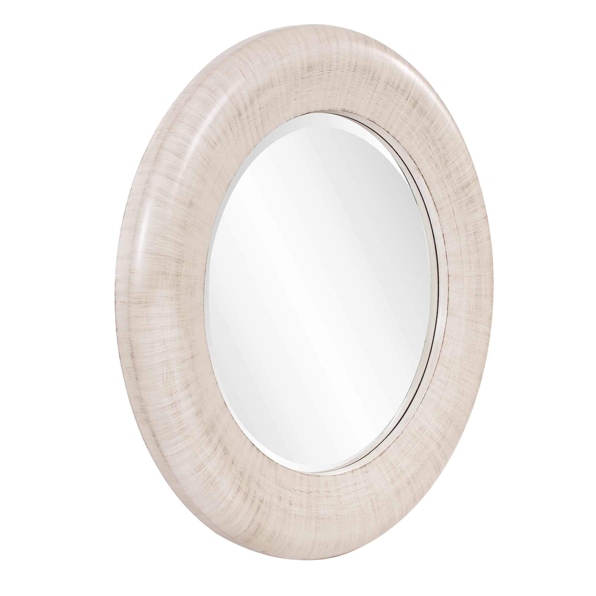 Tyler Dillon Round Oversized Ivory Beveled Wall Mirror 50"D