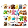 thumbnail image 4 of 24 Pack Mini Animal Plush Toy Assortment (24 Units 2" Each),Bulk Stuffed Animals Party Favors for Kids, Small Animals Plush Keychain Decoration, Carnival Prizes, Valentine's Day Party Favors, 4 of 8