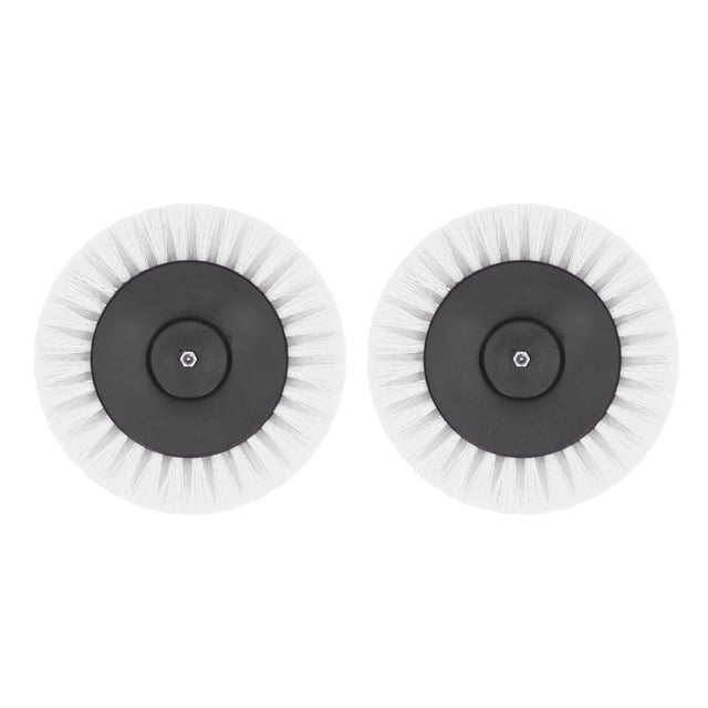 Paquete de 2 cabezales de cepillo de taladro eléctrico de 3,5 pulgadas accesorio de cepillo de taladro duradero para decoración de alfombras blanco